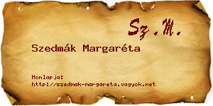 Szedmák Margaréta névjegykártya